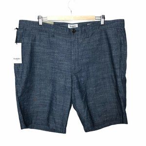 NWT Goodfellow Mens Chambray Shorts Blue Chino 42